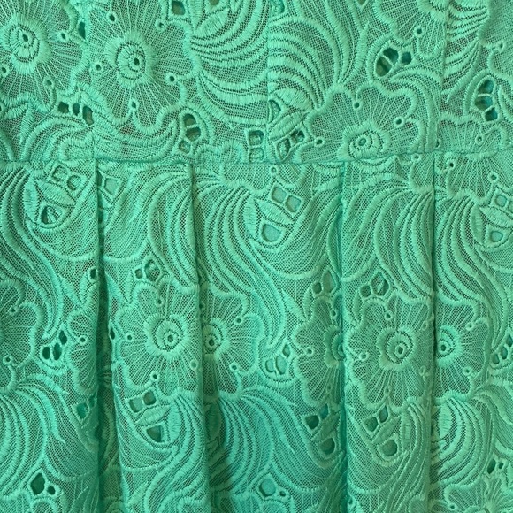 Laundry by Shelli Segal Green Lace Cocktail Dress Size 2 in EUC - Picture 2 of 9